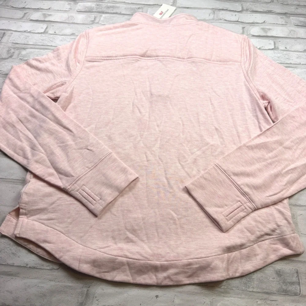 Vineyard Vines Shep Shirt Girls L Pink Dreamcloth Quarter Zip 7K001785 Kids NWT